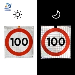 Roll Up Folding Sign - 100KM Speed Limit Reflective Folding Warning Sign